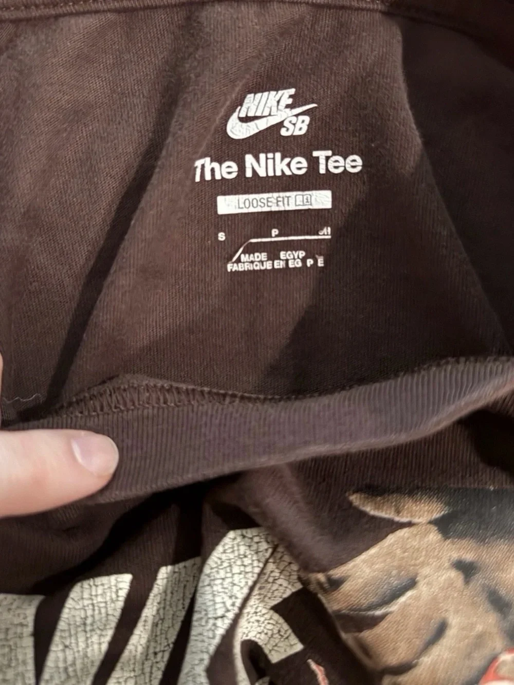 Nike SB Red String of Fate Long Sleeve Shirt Brown Men's Small S Loose Fit Tee - Picture 4 of 6